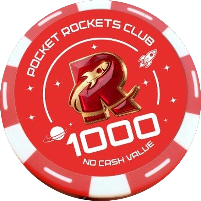 Фишка Pocket Rockets Club номиналом 1000 с надписью No cash value